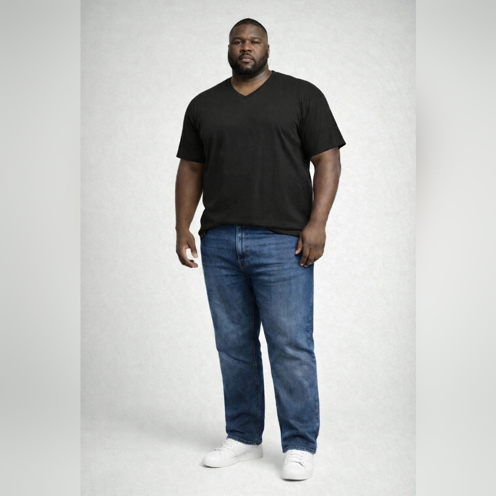 Bundle Of 5 Black Short Sleeve T- Shirts Men's Big & Tall Size 5XL